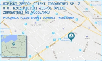 PRACOWNIA FIZJOTERAPII DOMOWEJ - MIEJSKI ZESPÓŁ OPIEKI ZDROWOTNEJ SP. Z O.O. NZOZ MIEJSKI ZESPÓŁ OPIEKI ZDROWOTNEJ WE WŁOCŁAWKU - ŻEROMSKIEGO 28 A,  WŁOCŁAWEK