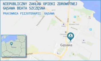 PRACOWNIA FIZJOTERAPII - NIEPUBLICZNY ZAKŁAD OPIEKI ZDROWOTNEJ GĄSAWA BEATA SZCZĘSNA - PÓŁWIEJSKA 1,  GĄSAWA