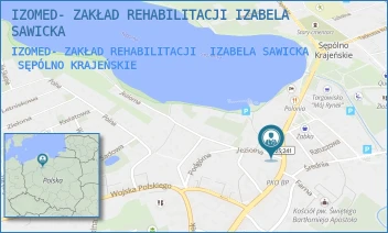 IZOMED- ZAKŁAD REHABILITACJI  IZABELA SAWICKA - IZOMED- ZAKŁAD REHABILITACJI IZABELA SAWICKA - HALLERA 8,  SĘPÓLNO KRAJEŃSKIE