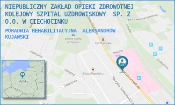 PORADNIA REHABILITACYJNA - KOLEJOWY SZPITAL UZDROWISKOWY  SP. Z O.O. W CIECHOCINKU - NARUTOWICZA 12,  ALEKSANDRÓW KUJAWSKI