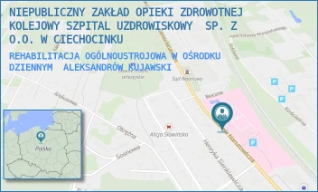 REHABILITACJA OGÓLNOUSTROJOWA W OŚRODKU DZIENNYM - KOLEJOWY SZPITAL UZDROWISKOWY  SP. Z O.O. W CIECHOCINKU - NARUTOWICZA 12,  ALEKSANDRÓW KUJAWSKI