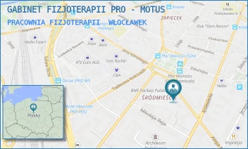 PRACOWNIA FIZJOTERAPII - GABINET FIZJOTERAPII PRO - MOTUS - WARSZAWSKA 15,  WŁOCŁAWEK