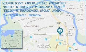 PRA.FIZJOTERAPII - NIEPUBLICZNY ZAKŁAD OPIEKI ZDROWOTNEJ "MEDIC" W BRODNICY PROWADZONY PRZEZ "MEDIC" U.TWAROGOWSKĄ SPÓŁKA JAWNA - PIWNA 5,  BRODNICA