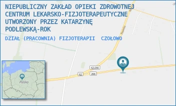 DZIAŁ (PRACOWNIA) FIZJOTERAPII - NIEPUBLICZNY ZAKŁAD OPIEKI ZDROWOTNEJ CENTRUM LEKARSKO-FIZJOTERAPEUTYCZNE UTWORZONY PRZEZ KATARZYNĘ PODLEWSKĄ-ROK - CZOŁOWO 113A,  CZOŁOWO