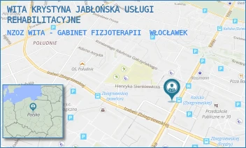 NZOZ WITA - GABINET FIZJOTERAPII - WITA KRYSTYNA JABŁOŃSKA USŁUGI REHABILITACYJNE - KALISKA 98,  WŁOCŁAWEK