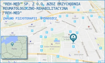 ZAKŁAD FIZJOTERAPII - "REH-MED" SP. Z O.O. NZOZ PRZYCHODNIA REUMATOLOGICZNO-REHABILITACYJNA "REH-MED" - GABRIELI ZAPOLSKIEJ 18,  BYDGOSZCZ