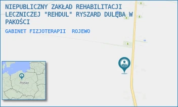 GABINET FIZJOTERAPII - NIEPUBLICZNY ZAKŁAD REHABILITACJI LECZNICZEJ "REHDUL" RYSZARD DULĘBA - 123,  ROJEWO