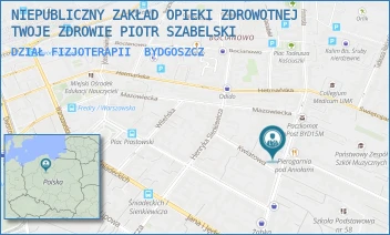 DZIAŁ FIZJOTERAPII - NIEPUBLICZNY ZAKŁAD OPIEKI ZDROWOTNEJ TWOJE ZDROWIE PIOTR SZABELSKI - POMORSKA 39,  BYDGOSZCZ