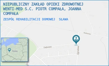 ZESPÓŁ REHABILITACJI DOMOWEJ - WENTI- MED SPÓŁKA Z OGRANICZONĄ ODPOWIEDZIALNOŚCIĄ - UL. OGRODOWA 1A,  SŁAWA