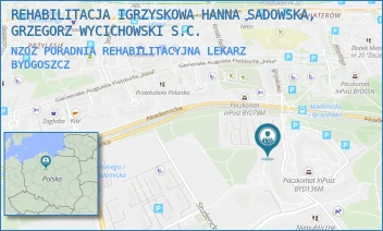 NZOZ PORADNIA REHABILITACYJNA LEKARZ - REHABILITACJA IGRZYSKOWA HANNA SADOWSKA, GRZEGORZ WYCICHOWSKI S.C. - IGRZYSKOWA 4,  BYDGOSZCZ