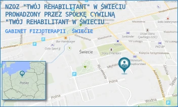GABINET FIZJOTERAPII - NZOZ "TWÓJ REHABILITANT" W ŚWIECIU PROWADZONY PRZEZ SPÓŁKĘ CYWILNĄ "TWÓJ REHABILITANT W ŚWIECIU - ŚW.WINCENTEGO 1,  ŚWIECIE