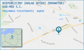 PRACOWNIA FIZJOTERAPII - NIEPUBLICZNY ZAKŁAD OPIEKI ZDROWOTNEJ DAB-MED S.C. - NOWY RYNEK 9,  GĄBIN
