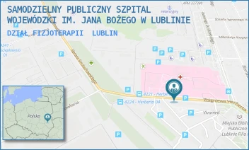 DZIAŁ FIZJOTERAPII - SAMODZIELNY PUBLICZNY SZPITAL WOJEWÓDZKI IM. JANA BOŻEGO W LUBLINIE - ZBIGNIEWA HERBERTA 21,  LUBLIN