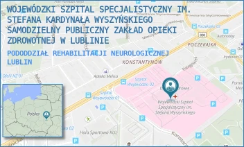 PODODDZIAŁ REHABILITACJI NEUROLOGICZNEJ - WOJEWÓDZKI SZPITAL SPECJALISTYCZNY IM. STEFANA KARDYNAŁA WYSZYŃSKIEGO SAMODZIELNY PUBLICZNY ZAKŁAD OPIEKI ZDROWOTNEJ W LUBLINIE - AL. KRAŚNICKA 100,  LUBLIN