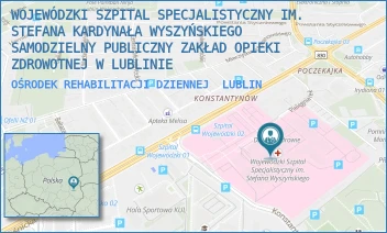 OŚRODEK REHABILITACJI DZIENNEJ - WOJEWÓDZKI SZPITAL SPECJALISTYCZNY IM. STEFANA KARDYNAŁA WYSZYŃSKIEGO SAMODZIELNY PUBLICZNY ZAKŁAD OPIEKI ZDROWOTNEJ W LUBLINIE - AL. KRAŚNICKA 100,  LUBLIN