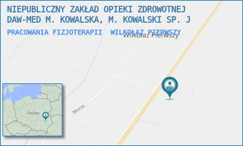 PRACOWANIA FIZJOTERAPII - NIEPUBLICZNY ZAKŁAD OPIEKI ZDROWOTNEJ DAW-MED M. KOWALSKA, M. KOWALSKI SP. J - WILKOŁAZ I 22,  WILKOŁAZ PIERWSZY