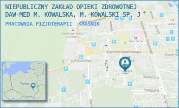 PRACOWNIA FIZJOTERAPII - NIEPUBLICZNY ZAKŁAD OPIEKI ZDROWOTNEJ DAW-MED M. KOWALSKA, M. KOWALSKI SP. J - KSIĘDZA STANISŁAWA ZIELIŃSKIEGO 5,  KRAŚNIK