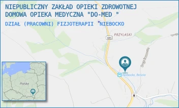 DZIAŁ (PRACOWNI) FIZJOTERAPII - NIEPUBLICZNY ZAKŁAD OPIEKI ZDROWOTNEJ DOMOWA OPIEKA MEDYCZNA "DO-MED " - NIEBOCKO 135,  NIEBOCKO