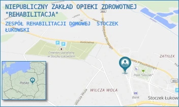 ZESPÓŁ REHABILITACJI DOMOWEJ - NIEPUBLICZNY ZAKŁAD OPIEKI ZDROWOTNEJ "REHABILITACJA" - PLAC TADEUSZA KOŚCIUSZKI 14,  STOCZEK ŁUKOWSKI