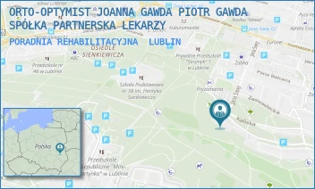 PORADNIA REHABILITACYJNA - ORTO-OPTYMIST JOANNA GAWDA PIOTR GAWDA SPÓŁKA PARTNERSKA LEKARZY - JANA SAWY 9/2,  LUBLIN