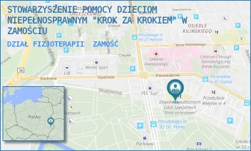 DZIAŁ FIZJOTERAPII - STOWARZYSZENIE POMOCY DZIECIOM NIEPEŁNOSPRAWNYM "KROK ZA KROKIEM" W ZAMOŚCIU - PEOWIAKÓW 6A,  ZAMOŚĆ