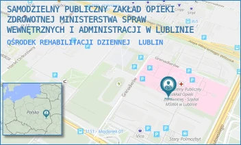 OŚRODEK REHABILITACJI DZIENNEJ - SAMODZIELNY PUBLICZNY ZAKŁAD OPIEKI ZDROWOTNEJ MINISTERSTWA SPRAW WEWNĘTRZNYCH I ADMINISTRACJI W LUBLINIE - GRENADIERÓW 3,  LUBLIN