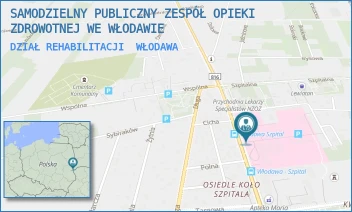DZIAŁ REHABILITACJI - SAMODZIELNY PUBLICZNY ZESPÓŁ OPIEKI ZDROWOTNEJ WE WŁODAWIE - AL. JÓZEFA PIŁSUDSKIEGO 64,  WŁODAWA