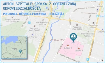 PORADNIA REHABILITACYJNA - ARION SZPITALE SPÓŁKA Z OGRANICZONĄ ODPOWIEDZIALNOŚCIĄ W RESTRUKTURYZACJI - POJASKA 5,  BIŁGORAJ