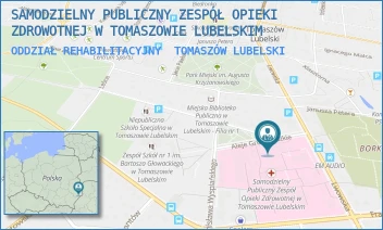 ODDZIAŁ REHABILITACYJNY - SAMODZIELNY PUBLICZNY ZESPÓŁ OPIEKI ZDROWOTNEJ W TOMASZOWIE LUBELSKIM - ALEJE GRUNWALDZKIE 1,  TOMASZÓW LUBELSKI