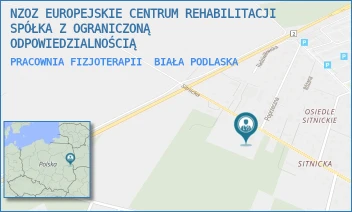 PRACOWNIA FIZJOTERAPII - NZOZ EUROPEJSKIE CENTRUM REHABILITACJI SPÓŁKA Z OGRANICZONĄ ODPOWIEDZIALNOŚCIĄ - SITNICKA 76,  BIAŁA PODLASKA