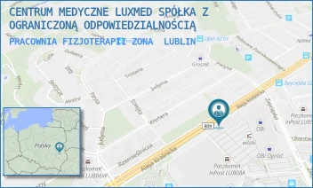 PRACOWNIA FIZJOTERAPII ZONA - CENTRUM MEDYCZNE LUXMED SPÓŁKA Z OGRANICZONĄ ODPOWIEDZIALNOŚCIĄ - ZWYCIĘSKA 6A,  LUBLIN