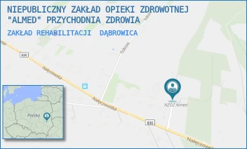 ZAKŁAD REHABILITACJI - NIEPUBLICZNY ZAKŁAD OPIEKI ZDROWOTNEJ "ALMED" PRZYCHODNIA ZDROWIA - 166,  DĄBROWICA