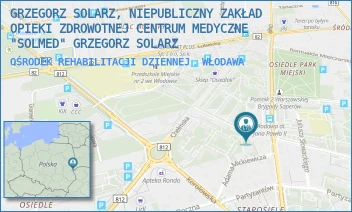OŚRODEK REHABILITACJI DZIENNEJ - GRZEGORZ SOLARZ, NIEPUBLICZNY ZAKŁAD OPIEKI ZDROWOTNEJ CENTRUM MEDYCZNE "SOLMED" GRZEGORZ SOLARZ - AL. JANA PAWŁA II 19A,  WŁODAWA