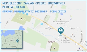 OŚRODEK REHABILITACJI DZIENNEJ - "MEDICA POLAND - CENTRUM REHABILITACJI" SPÓŁKA Z OGRANICZONĄ ODPOWIEDZIALNOŚCIĄ - SZPITALNA 43,  SIEDLISZCZE