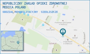 ODDZIAŁ REHABILITACYJNY - "MEDICA POLAND - CENTRUM REHABILITACJI" SPÓŁKA Z OGRANICZONĄ ODPOWIEDZIALNOŚCIĄ - SZPITALNA 43,  SIEDLISZCZE