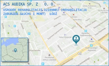 OŚRODEK REHABILITACJI DZIENNEJ (REHABILITACJA ZABURZEŃ SŁUCHU I MOWY) - ACS AUDIKA SPÓŁKA Z OGRANICZONĄ ODPOWIEDZIALNOŚCIĄ - UL. LOKATORSKA 10,  ŁÓDŹ