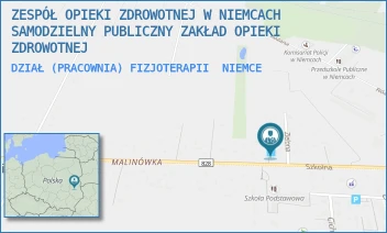 DZIAŁ (PRACOWNIA) FIZJOTERAPII - ZESPÓŁ OPIEKI ZDROWOTNEJ W NIEMCACH SAMODZIELNY PUBLICZNY ZAKŁAD OPIEKI ZDROWOTNEJ - ZIELONA 1,  NIEMCE