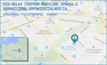 PRACOWNIA FIZJOTERAPII - BIO-RELAX CENTRUM MEDYCZNE SPÓŁKA Z OGRANICZONĄ ODPOWIEDZIALNOŚCIĄ - KRÓLEWSKA 17,  PUŁAWY