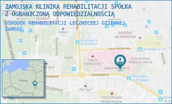 OŚRODEK REHABILITACJI LECZNICZEJ DZIENNEJ - ZAMOJSKA KLINIKA REHABILITACJI SPÓŁKA Z OGRANICZONĄ ODPOWIEDZIALNOŚCIĄ - PEOWIAKÓW 1,  ZAMOŚĆ