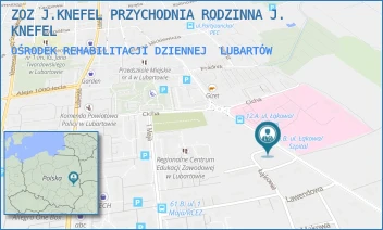 OŚRODEK REHABILITACJI DZIENNEJ - ZOZ J.KNEFEL PRZYCHODNIA RODZINNA J. KNEFEL - ŁĄKOWA 20,  LUBARTÓW