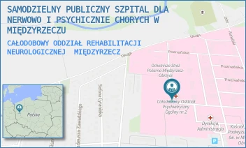 CAŁODOBOWY ODDZIAŁ REHABILITACJI NEUROLOGICZNEJ - SAMODZIELNY PUBLICZNY SZPITAL DLA NERWOWO I PSYCHICZNIE CHORYCH W MIĘDZYRZECZU - UL. POZNAŃSKA 109,  MIĘDZYRZECZ