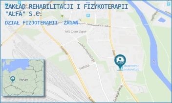 DZIAŁ FIZJOTERAPII - ZAKŁAD REHABILITACJI I FIZYKOTERAPII "ALFA" S.C. - UL. DWORCOWA 49,  ŻAGAŃ