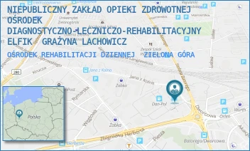 OŚRODEK REHABILITACJI DZIENNEJ - NIEPUBLICZNY ZAKŁAD OPIEKI ZDROWOTNEJ OŚRODEK DIAGNOSTYCZNO-LECZNICZO-REHABILITACYJNY ELFIK  GRAŻYNA LACHOWICZ - UL. JANA Z KOLNA 4,  ZIELONA GÓRA