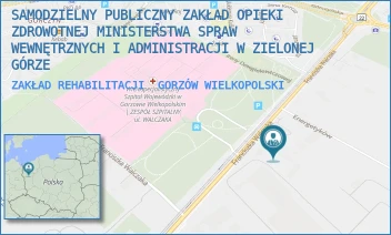 ZAKŁAD REHABILITACJI - SAMODZIELNY PUBLICZNY ZAKŁAD OPIEKI ZDROWOTNEJ MINISTERSTWA SPRAW WEWNĘTRZNYCH I ADMINISTRACJI W ZIELONEJ GÓRZE - UL. FRANCISZKA WALCZAKA 27,  GORZÓW WIELKOPOLSKI