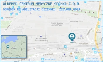 OŚRODEK REHABILITACJI DZIENNEJ - ALDEMED CENTRUM MEDYCZNE SPÓŁKA Z O.O. - UL. TOWAROWA 20,  ZIELONA GÓRA