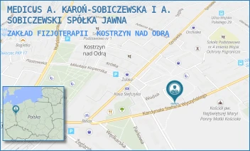 ZAKŁAD FIZJOTERAPII - MEDICUS A. KAROŃ-SOBICZEWSKA I A. SOBICZEWSKI SPÓŁKA JAWNA - UL. KARDYNAŁA STEFANA WYSZYŃSKIEGO 23A,  KOSTRZYN NAD ODRĄ