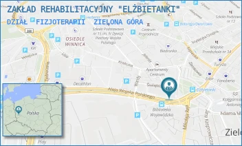 DZIAŁ  FIZJOTERAPII - ZAKŁAD REHABILITACYJNY "ELŻBIETANKI" - UL. PL.POWSTAŃCÓW WLKP. 4,  ZIELONA GÓRA