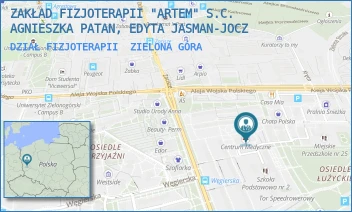 DZIAŁ FIZJOTERAPII - ZAKŁAD FIZJOTERAPII "ARTEM" S.C. AGNIESZKA PATAN, EDYTA JASMAN-JOCZ - UL. STEFANA WYSZYŃSKIEGO 99,  ZIELONA GÓRA