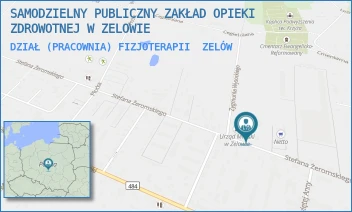 DZIAŁ (PRACOWNIA) FIZJOTERAPII - SAMODZIELNY PUBLICZNY ZAKŁAD OPIEKI ZDROWOTNEJ W ZELOWIE - UL. STEFANA ŻEROMSKIEGO 21,  ZELÓW