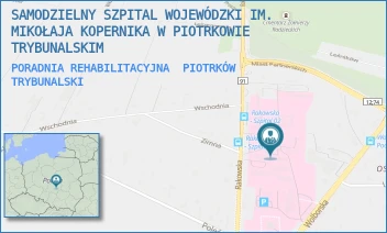PORADNIA REHABILITACYJNA - SAMODZIELNY SZPITAL WOJEWÓDZKI IM. MIKOŁAJA KOPERNIKA W PIOTRKOWIE TRYBUNALSKIM - UL. RAKOWSKA 15,  PIOTRKÓW TRYBUNALSKI